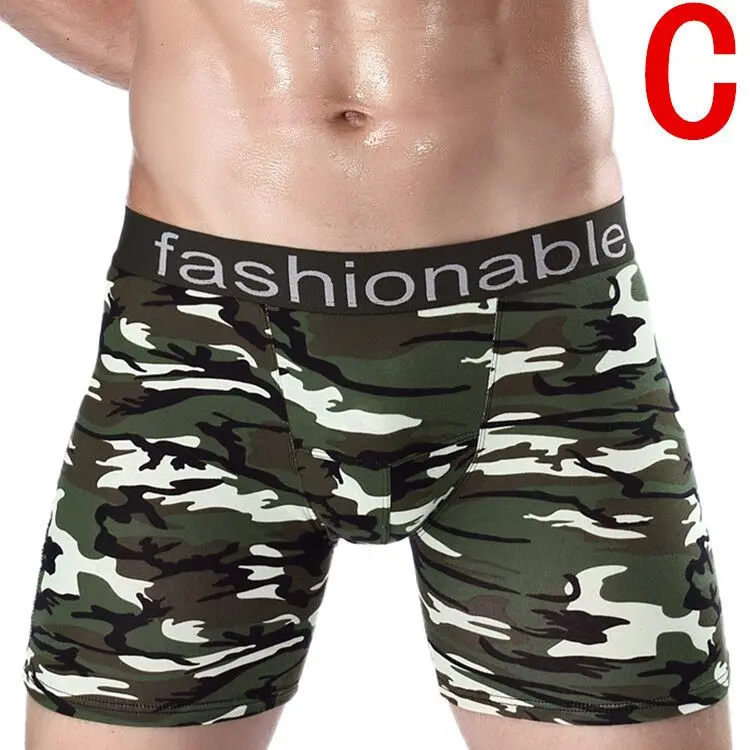 mens cotton boxer shorts Men Boxers Camouflage Long Underwear Short Boxer Breathable Shorts Mens Boxers Underpants Hombres Boxeador Big Size XXXXL male boxers Boxers