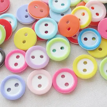 

11mm Lots 100pcs mix color children's apparel accessories plastic buttons sewing supplies DIY crafts free shipping