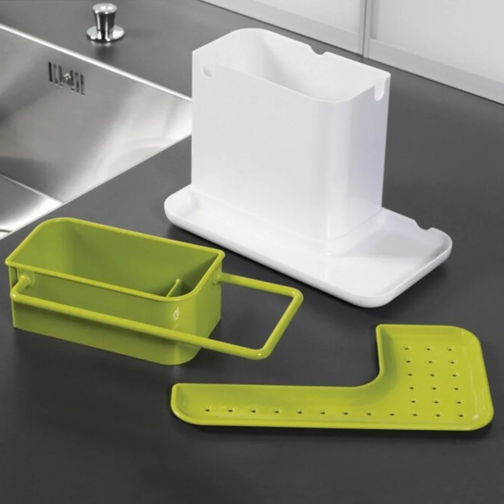 Plastic Racks Organizer Caddy Storage Kitchen Sink Utensils Holders Drainer Integrated Drainer Good Kitchen Tool