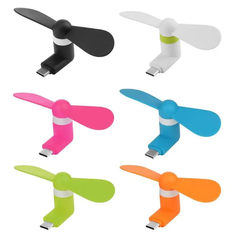 

ttnight Mini Portable Type-C/USB Mobile Phone Cooling Fan Mute Fan Gadget for Android Gag Toy Summer Cooling Gadgets