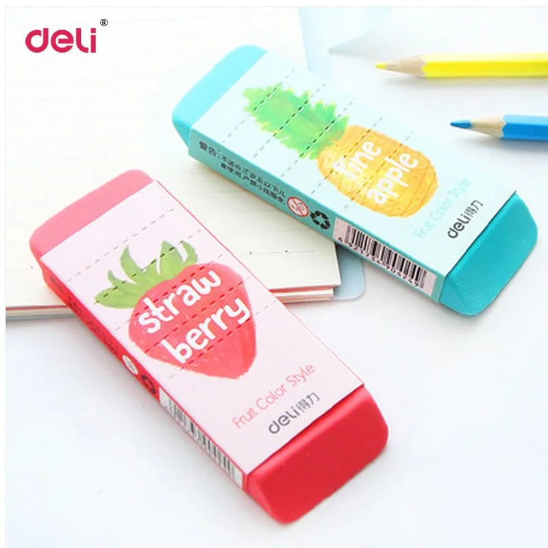 

Large Pencil Rubber Candy Color Soft Eraser Fresh Fruit Cute School Supplies Students Stationery Kids Gifts