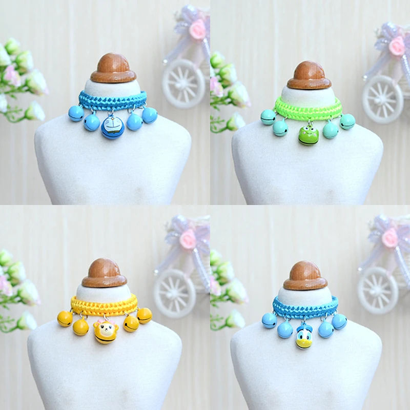 Nylon Bracelet Dog Collar Soft Bell Braided font b Pet b font Collars Puppy Cat Choker