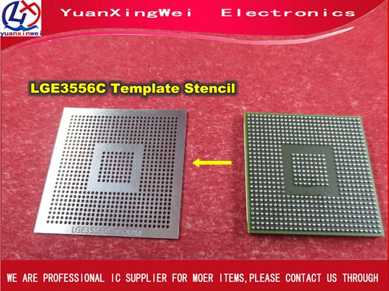 

Free Shipping 1PCS LGE3556CP LGE3556C LGE3556 LCD BGA 0.6MM solder ball chip size steel mesh steel mesh Template Stencil