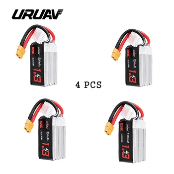 

1/2/4 PCS URUAV 18.5V 1300mAh 80C/160C RC Battery 5S XT60 Plug Lipo Battery for RC Car FPV RC Drone Parts Accessories