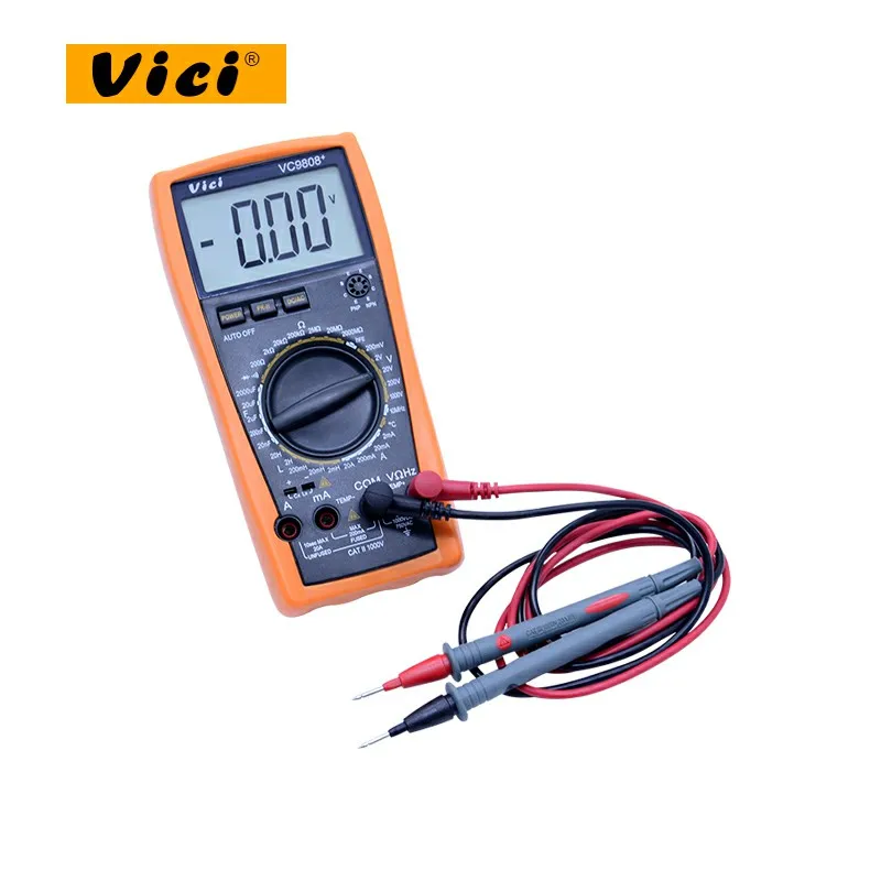 VICI VC9808 + 3 1/2 цифровой мультиметр электрический тестер индуктивности Res cap Freq Temp AC/DC
