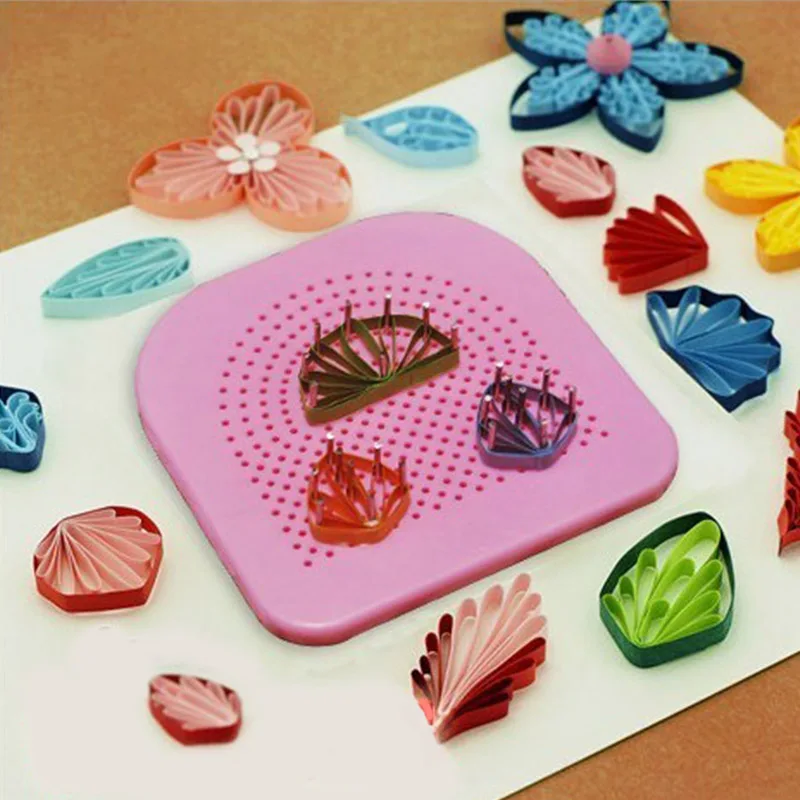 

Handmade DIY Paper Quilling 1 Set Paper Folding Yan Grid Guide Paper Craft Tool Needle Plate Winding Device 20 Roots