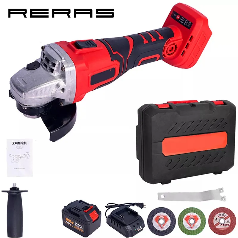 

800W 42V Cordless Electric Angle Grinder Angle Grinding Machine Power Cutting Power Tool Kit Set of Tools