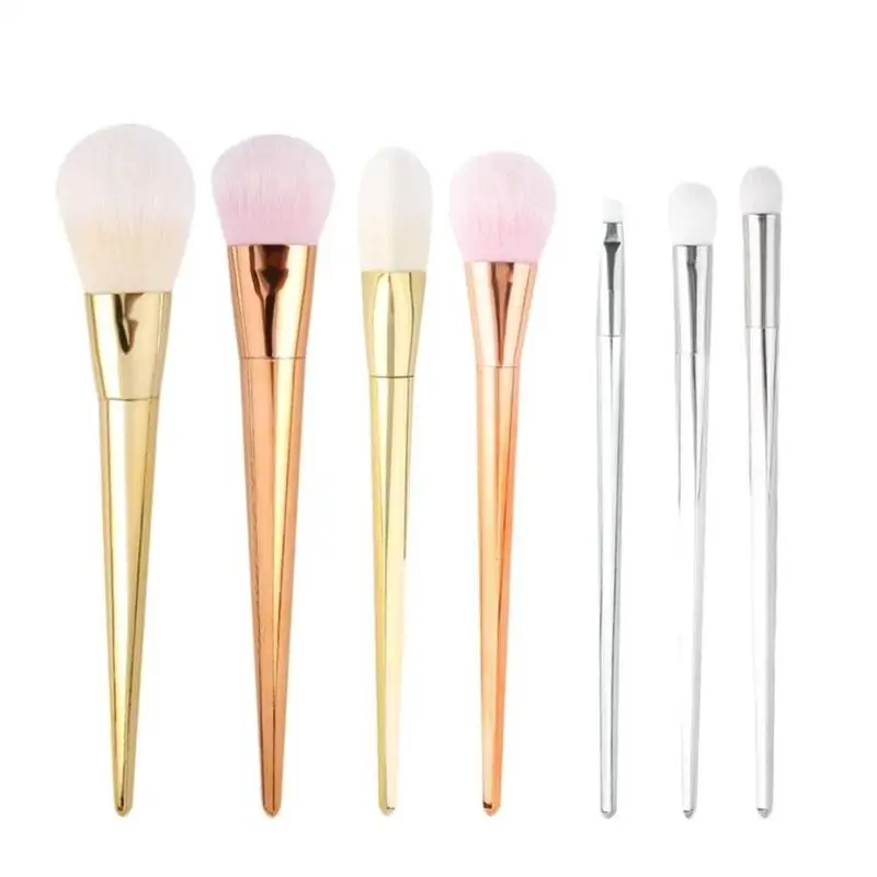 

7pcs Metal Handle Cosmetic Makeup Powder Foundation Blush Shadow Eyeshadow Brush Set