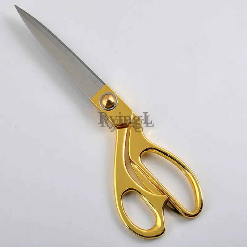 

10.5'' Gold Sewing Cut Dressmaking Tailor Shear Pinking Scissor Leather Craft Fabric Upholstery Tool Textile denim Cutter