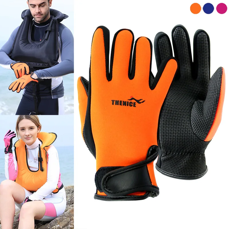 New 1Pair Wetsuit Neoprene Anti-slip Gloves 1.5mm for Men Women Dive Diving Surfing Swimming LMH66