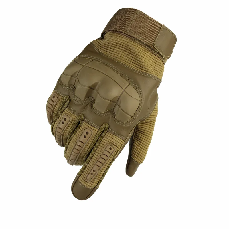 Тактические перчатки мужские военные армейские спецназ страйкбол Пейнтбол сенсорный экран полный палец перчатки Открытый Охотник боевые альпинистские перчатки - Цвет: Brown