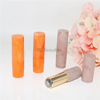 

300pcs/lot Empty Lip Balm Tubes Lipstick Tube Marbling DIY Lip Gloss Cosmetic Packing Container 12.1mm