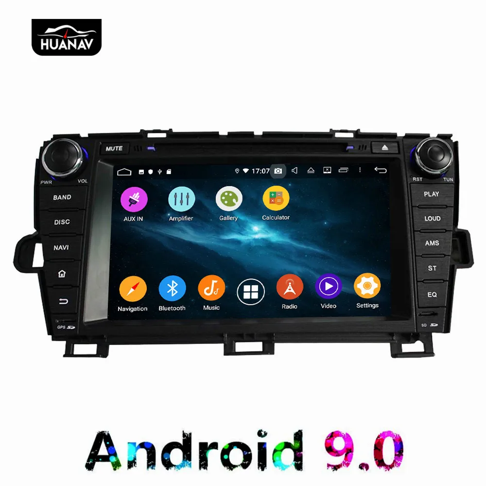 Автомобильный DVD плеер DSP Android 9 GPS навигация для Toyota Prius 2009 2013 мультимедийный