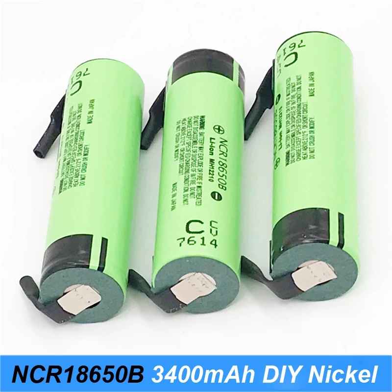 NEW 18650 3400mah battery Original ncr18650b with strips soldered batteries for screwdrivers electric cigarette and LED light SE NEW 18650 3400mah battery Original ncr18650b with strips soldered batteries for screwdrivers electric cigarette and LED light SE