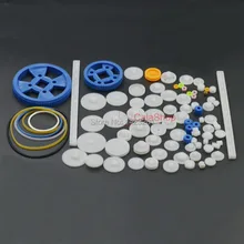 1 упаковка/Лот 80 видов пластиковые шестерни модель вала шкив ремень червячный стержень корона для DIY автомобиля Робот игрушечные транспортные средства