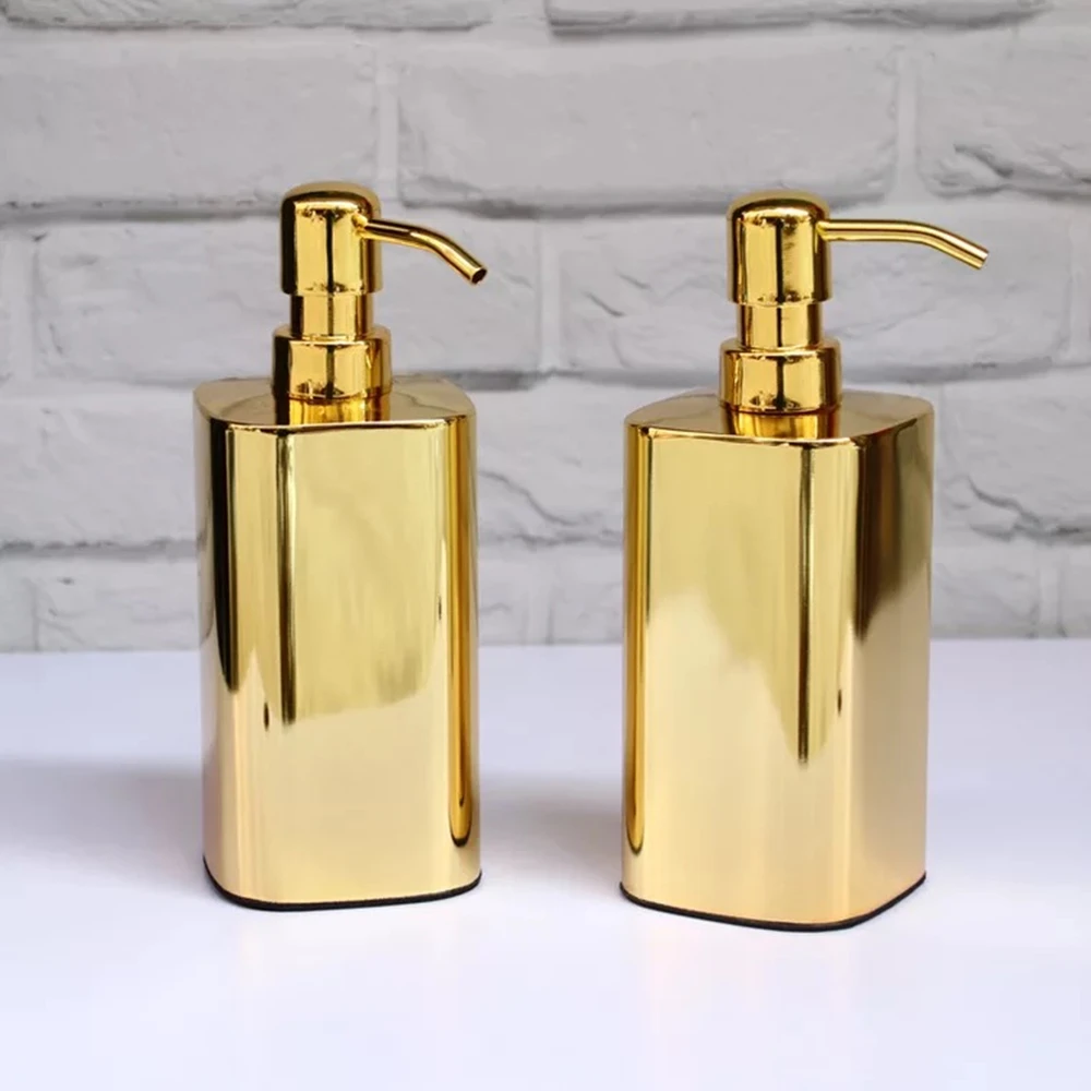 Stainless Steel Gold Liquid Soap Dispenser 420ml Luxury Contemporary ...