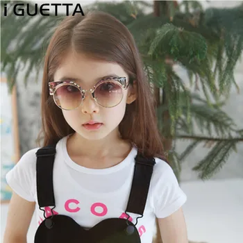 

iGUETTA Fashion Cat Eye Sunglasses Children Brand Designer Sunglass Children Vintage Metal Glasses Frame High Quality IYJB527