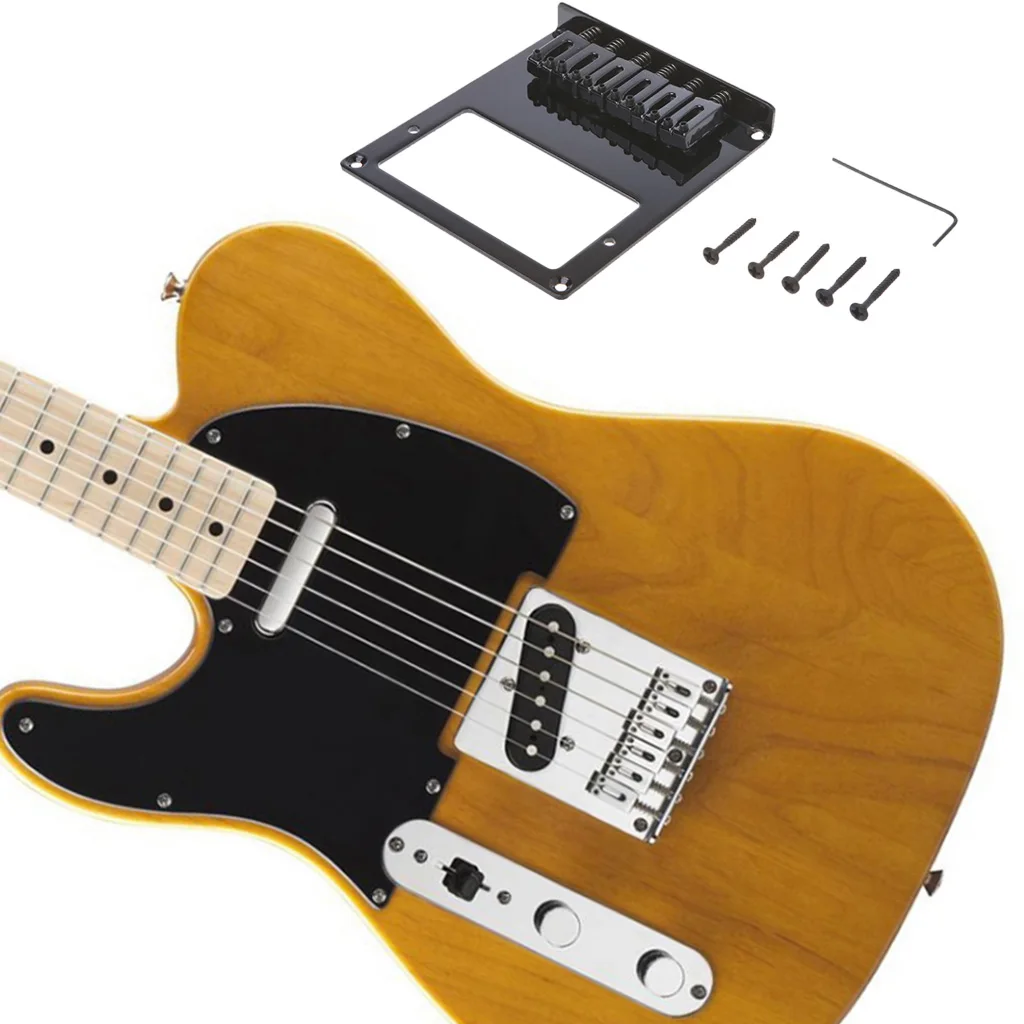 New 6 Square Saddle Telecaster Humbucker Guitar Bridge Parts