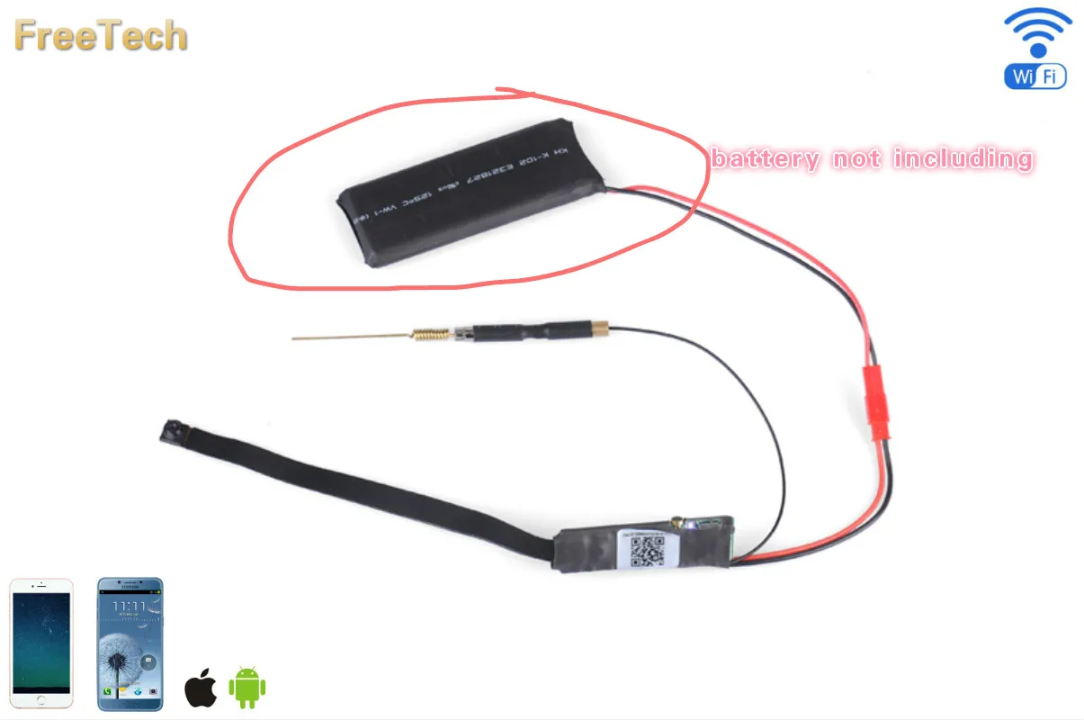 

Wireless WIFI Camera IP Remotely Monitoring P2P Module Board CCTV Security For Home or Business Surveillance without battery