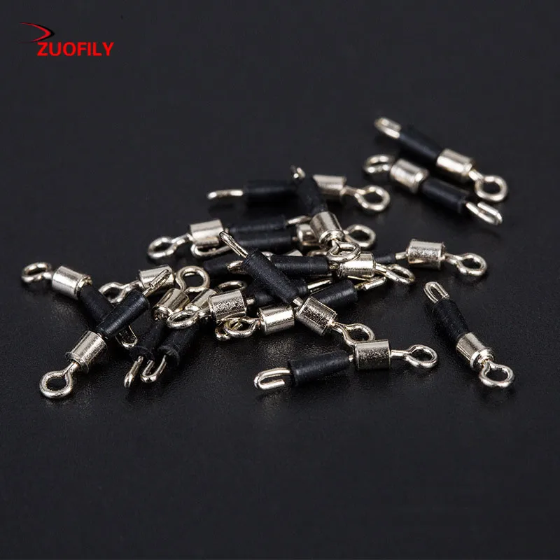 

30PCS/Lot Ball Bearing Swivel Solid Rings Fishing Connector Ocean Boat Fishing Hooks Quick Fast Link Connector