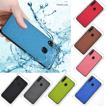 

50pcs/lot For Huawei Nova 5i P20 Lite 2019 Case Canvas Denim Cloth Leather Back Case For Huawei P Smart Z Y9 Prime 2019