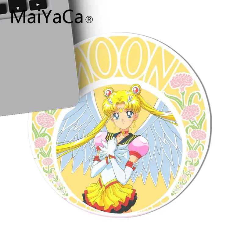 MaiYaCa Sailor Moon Аниме комфортный круглый коврик для мыши игровой коврик для мыши клавиатуры коврик для геймера игровой коврик для мыши Настольный коврик Аниме Коврик для мыши - Цвет: 20X20 CM