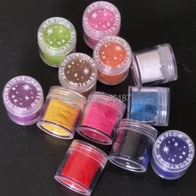 6 шт смешанных цветов(12 цветов на выбор) Модный Цветной 3D лак для ногтей Флокирование Порошок Ногти бархатные художественные наборы
