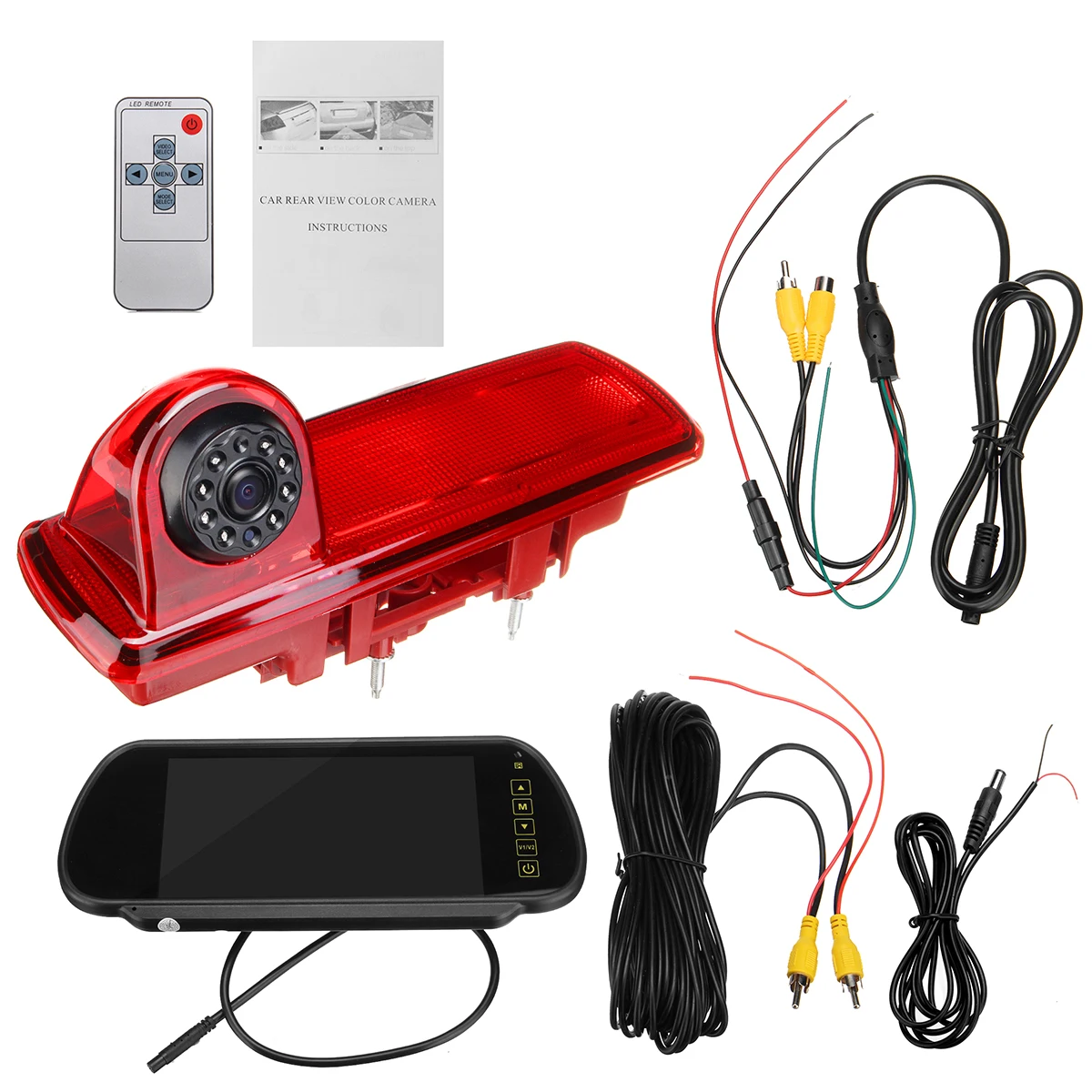 

LED IR Brake Light Rear View Reversing Parking Camera & 7 Inch Monitor Kit For Renault For Brake Light Integration 2014-Present