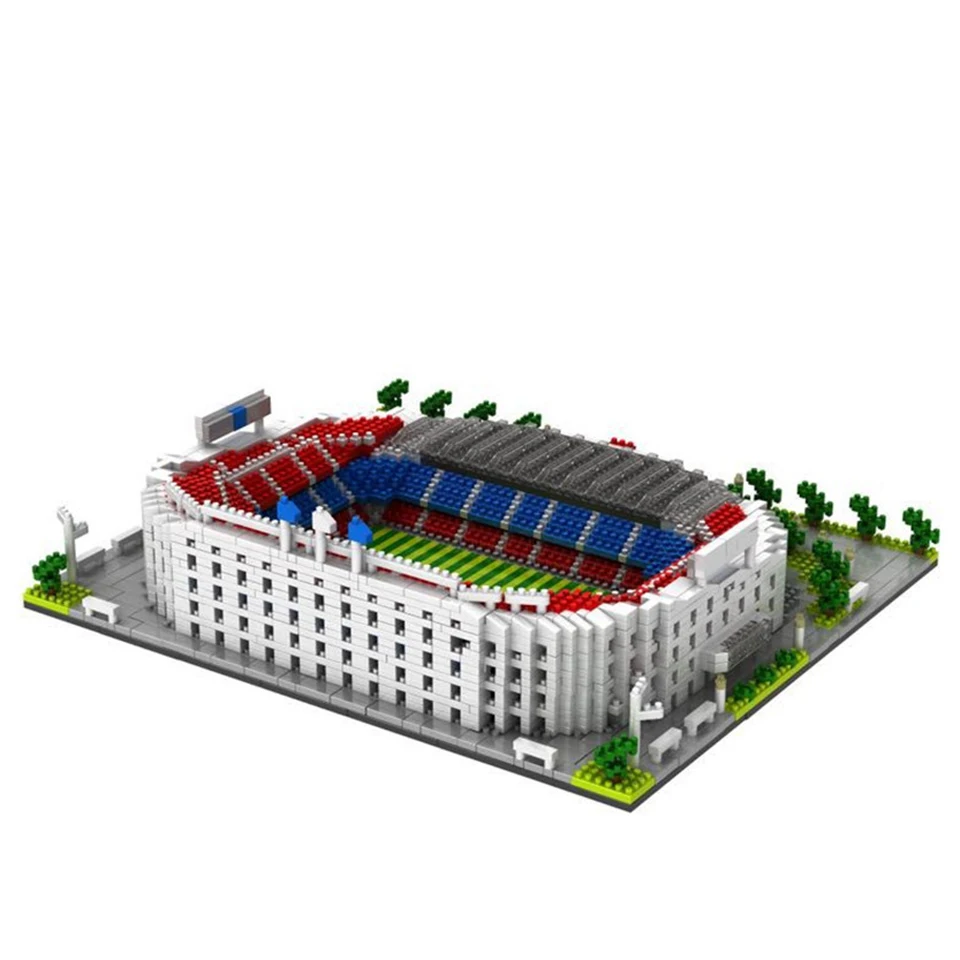 4 модели алмазного лагеря Ноу старый Траффорд футбольное поле модель строительные блоки Challenge architecture детские игрушки - Цвет: Camp Nou