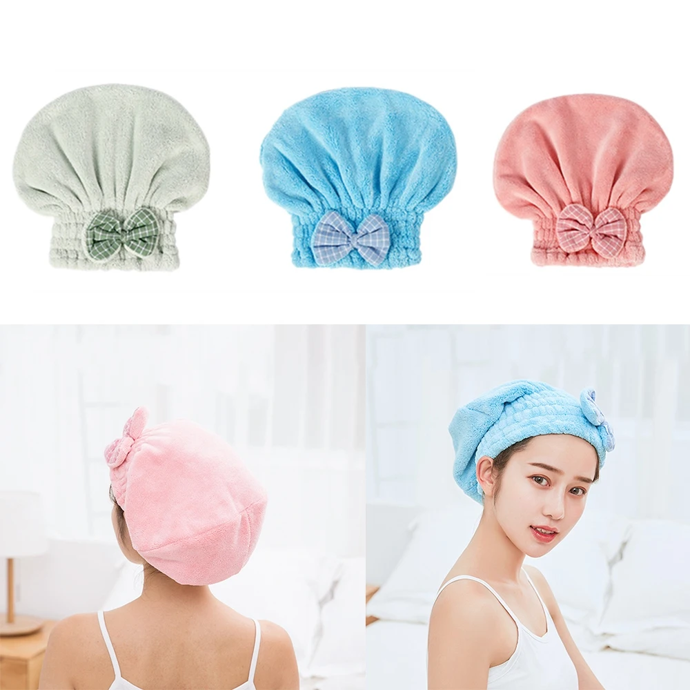 1*Dry Hair Cap High Water AbsorptionDrying Towel Bath Shower Microfiber