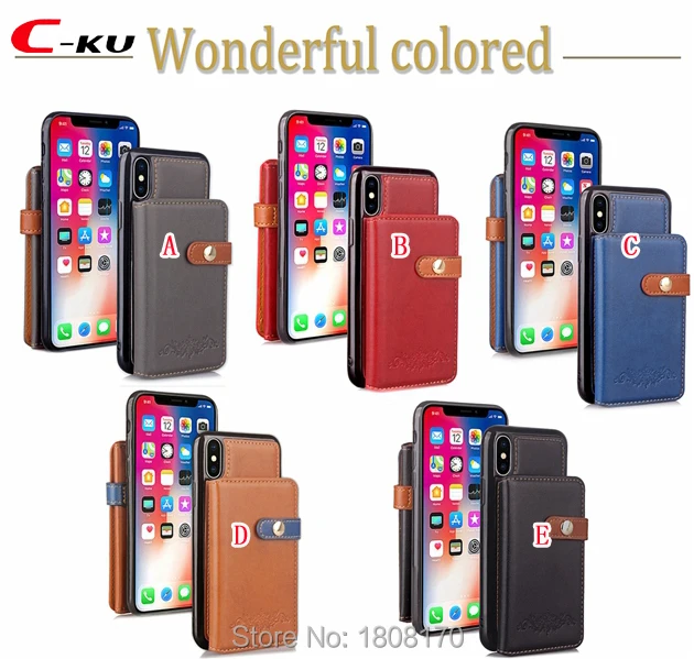 Многофункциональная Кожаная сумка чехол для IPhone X 6 6S Plus 8 7 модный Зажим ремня