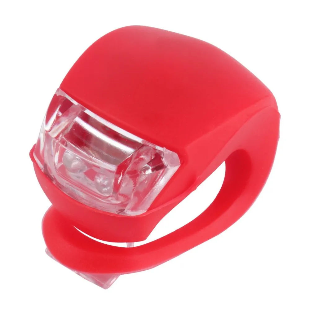 Discount 1 pc Waterproof Silicone LED Bike Bicycle Cycling Head Front Rear Wheel LED Flash Light Lamp with LR1130 battery Newest 6