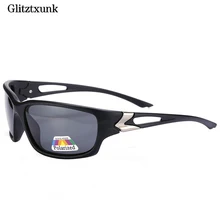 Glitztxunk роскошные мужские солнцезащитные очки es черные поляризованные солнцезащитные очки es водительские зеркала покрытие черная оправа очки UV400 Мужские солнцезащитные очки