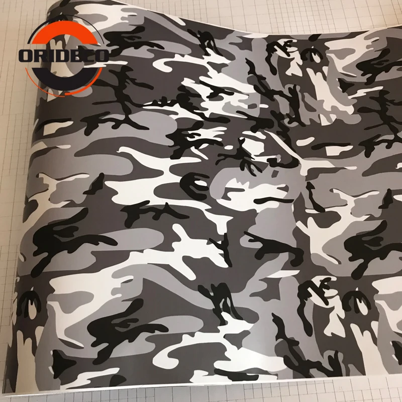 black white camo vinyl wraps car sticker film 1