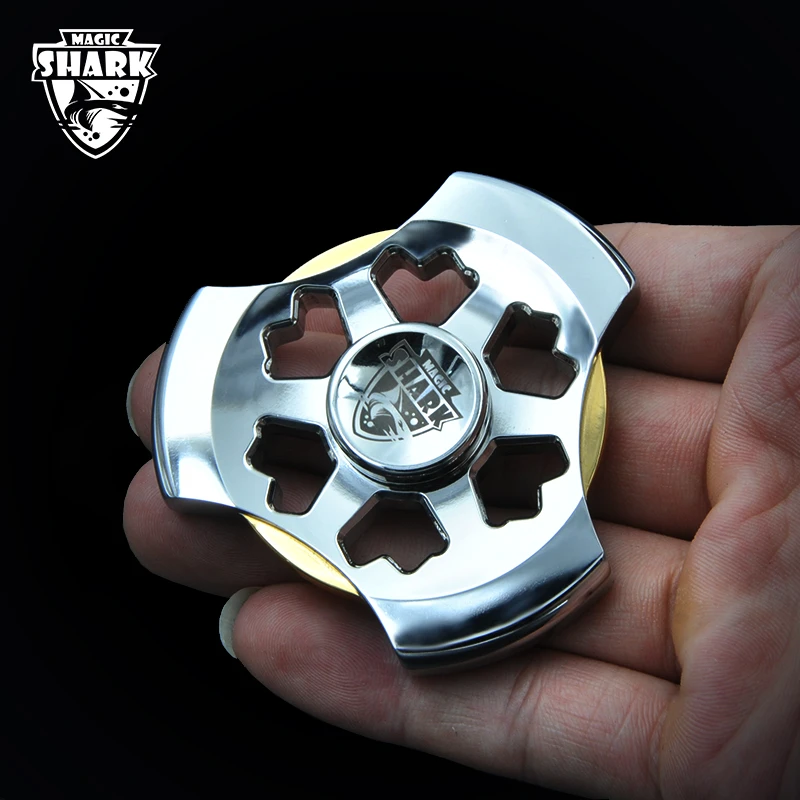 マジックサメフィジェットスピナー金属ハンドスピナー時間マシンで24 Kゴールド良い品質クリスマスプレゼント用の大人子供おもちゃ Machine Machine Machine Goldmachine For Aliexpress
