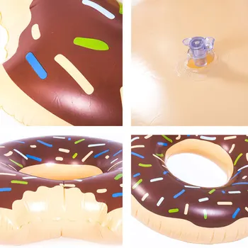 

Inflatable Doughnut Pool Floats Large Gigantic Adult Super Pool Float Sweet Dessert Party Toys Giant Life Buoy Swimming Ring