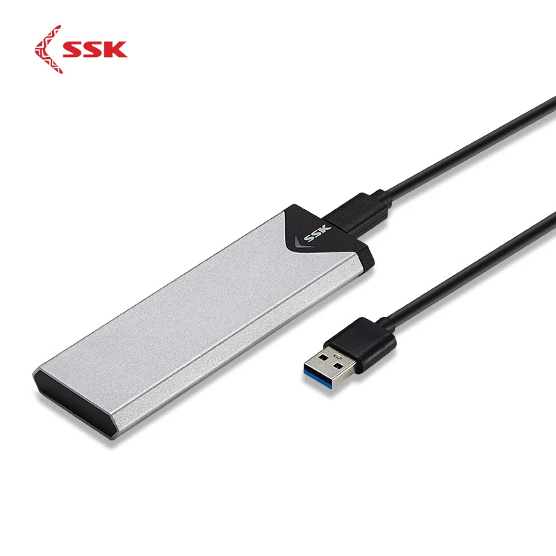 SSK алюминиевого сплава M.2 2242/2260/2280 Тип-C мобильный корпус SSD, HDD жесткий диск чехол M.2(NGFF) SATA Интерфейс SSD HE-C320