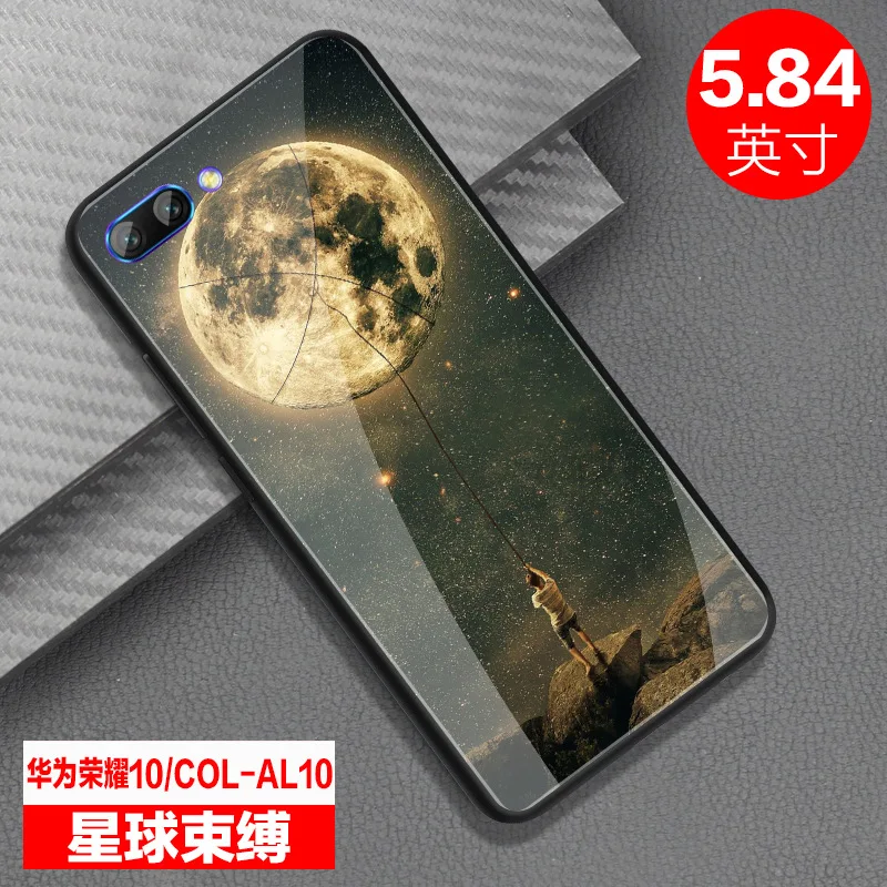 WeeYRN de cristal templado de teléfono caso Huawei Honor 10 Honor10 Funda de lujo caso protectora de vidrio duro Huawei Honor 10