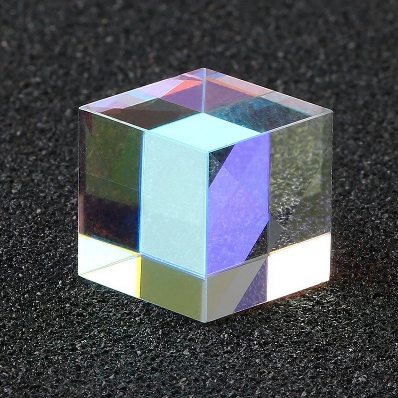 Cube Defective Cross Dichroic Prism RGB Combiner Splitter Glass Decor Ornament New