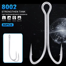 50 шт./лот рыболовный крючок Lacklustre и гладкий чистый оловянный слой двойной крючок 1#-1/0-2/0-3/0 Высокоуглеродистая сталь рыболовный крючок