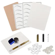 Haicar 1 комплект тату наборы Pro Microblading Перманентный 3D Макияж игла для татуировки бровей ручка пигмент набор чернильница для тату практическая кожа