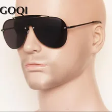Goqi, Новое поступление пилот модель полный оправы Сиамские линзы мужчины поляризованных солнцезащитных очков, брендовая мужская Drive oversize очки