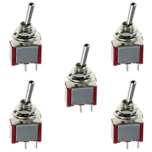 5 x On/Off Sub Pequena Miniatura Mini Toggle Switch SPST CAR Dash Dashboard Replac