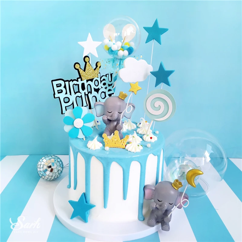 Ins Золотая Луна с украшениями в форме звезд принц Hairball для дня рождения детей топперы на торт для вечеринки поставки милые подарки