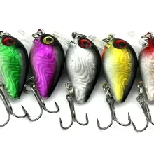 Прикормы 100 шт. Crankbait рыболовную приманку 3 см 1.5 г 10# крючки пластиковые жесткий приманки япония бас 0.1- 0.2 м глубина погружения воблеры рыбалка pesca