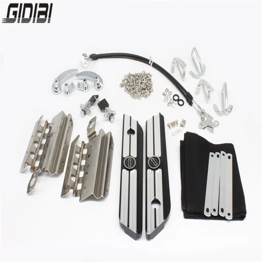 New Latches Cover Hinge Saddlebag Latch Hardware Set Kit For Street
