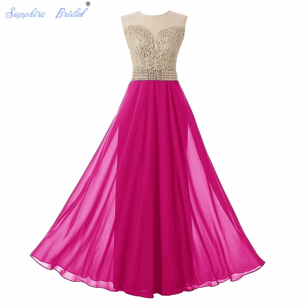 

Sapphire Bridal Back See Through Champagne Evening Dress Long Burgundy Gold Champagne Lace Applique Formal Gowns Robe De Soiree