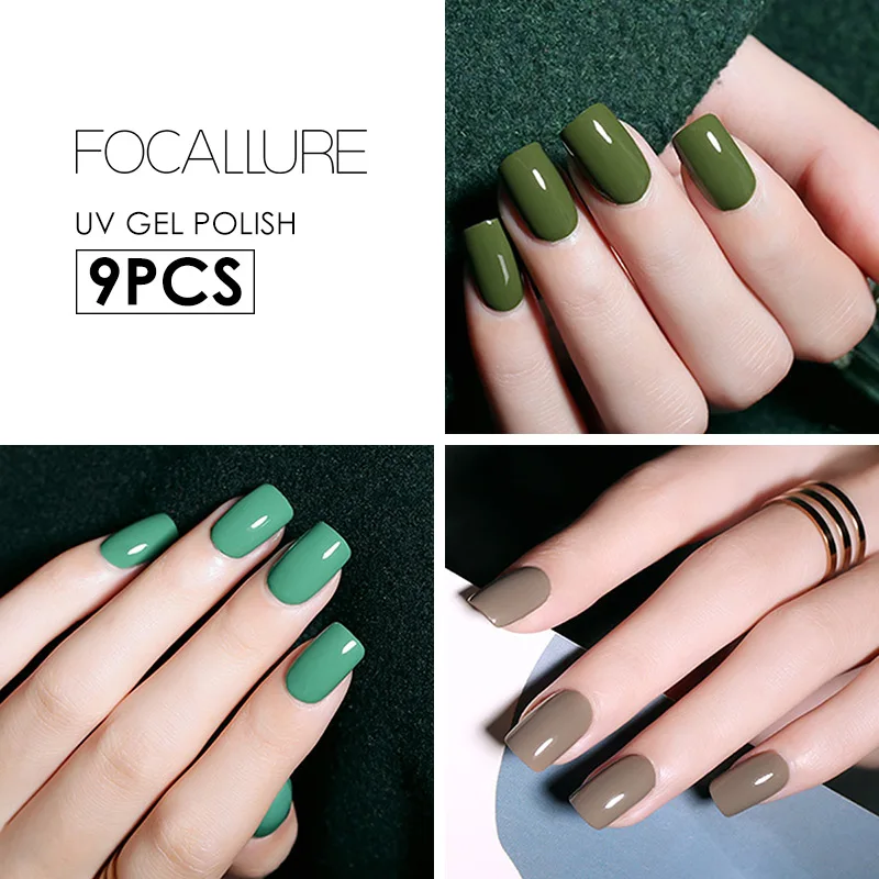 FOCALLURE 9Pcs/lot Newest Color Gel Polish Nail Set Long Lasting Led Sexy Color Series UV Nail Gel High Quality 7ML Salon Gel FOCALLURE 9Pcs/lot Newest Color Gel Polish Nail Set Long Lasting Led Sexy Color Series UV Nail Gel High Quality 7ML Salon Gel