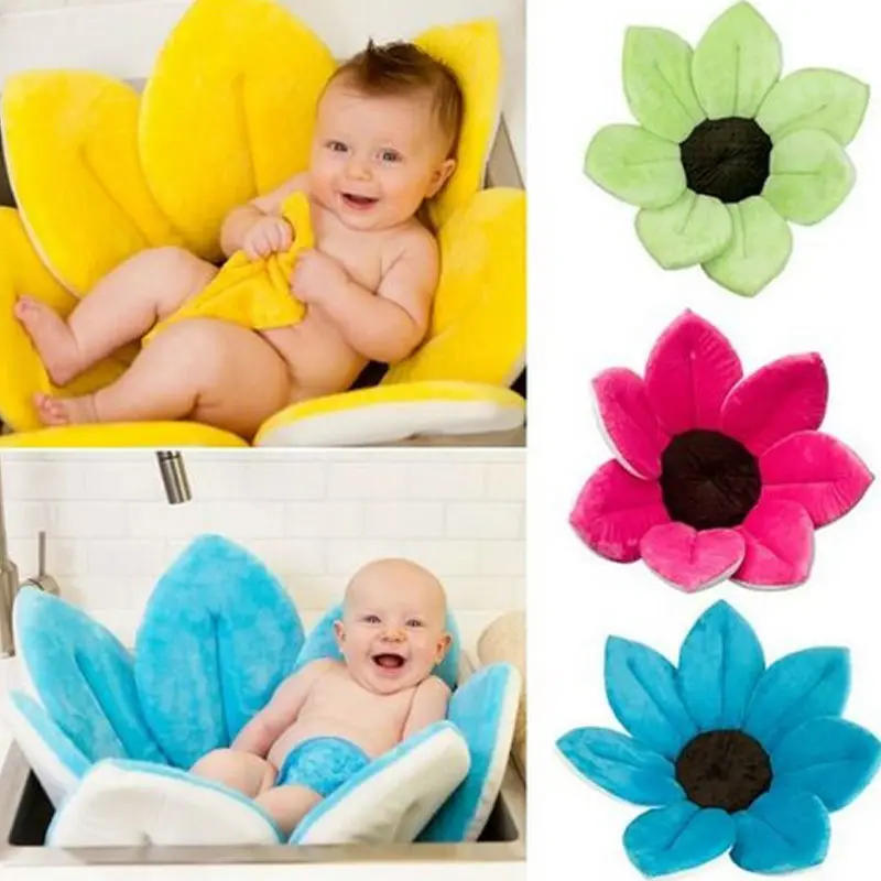 Us 9 34 40 Off 1 Pcs Fashion Cute Bath Flower Bath Tub For Baby Blooming Sink Bath For Baby Infant Lotus Bathroom Accessories 8 Colors In Bathroom