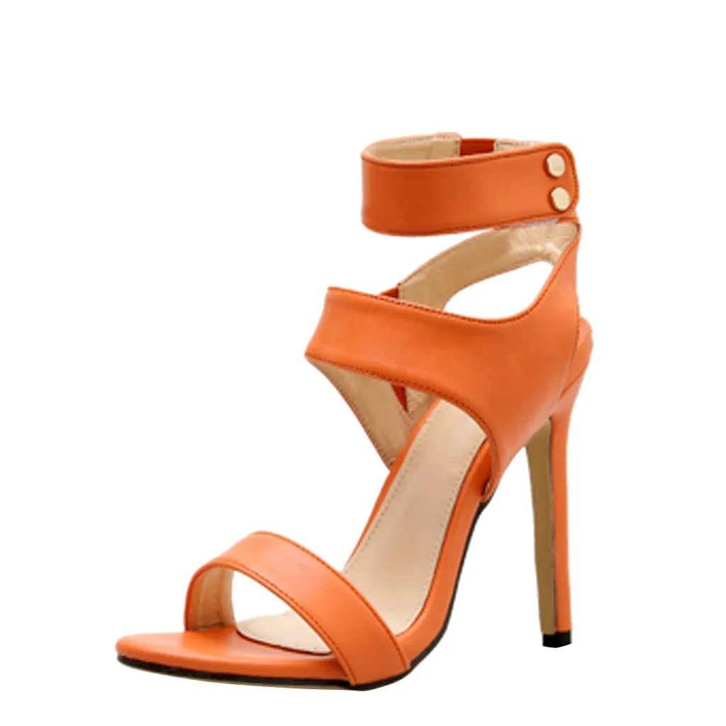 

SAGACE Women's summer fashion casual fluorescent sandal solid color high heels Shoe Platform Pointed Toe travel shoe hot June 12